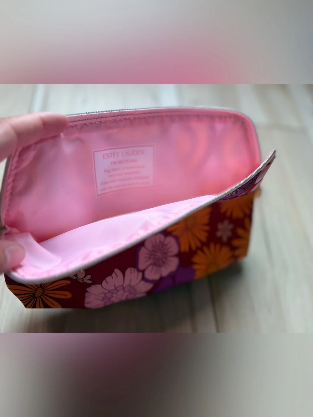 Estée Lauder Cosmetic Bag Bundle x Ladurée Floral Makeup Pouches Travel Case Set
